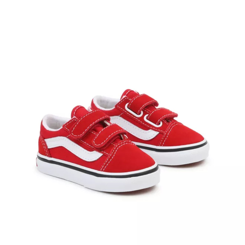 Vans red velcro sale