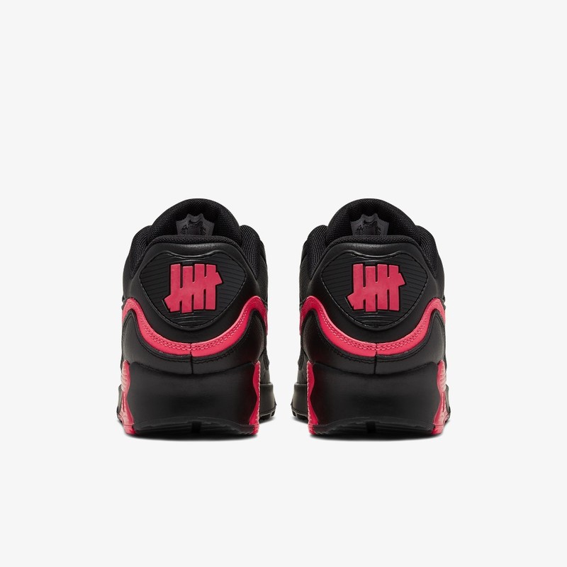 undefeated x 'air max 90 black solar red