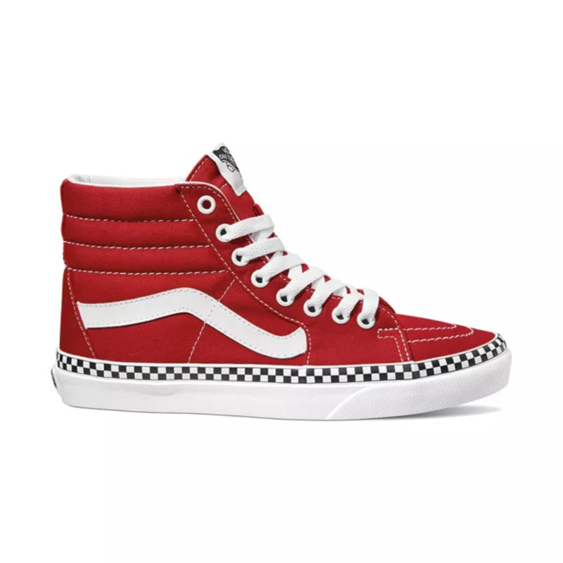 Vans Sk8-Hi 'Check Foxing - Racing Red' Racing Red/White | VN0A38GEVS5