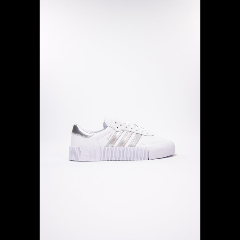 adidas sambarose white silver