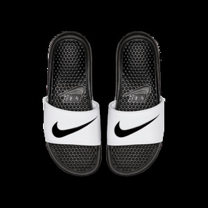 Nike Wmns Benassi Swoosh 'White Black' | 312432-102